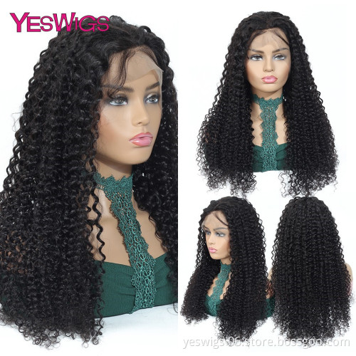 Wholesale European Virgin Hair Women Curly Wig Cuticle Aligned Full Swiss Lace Front Closure Indian Human Hair Kinky Curly Wig